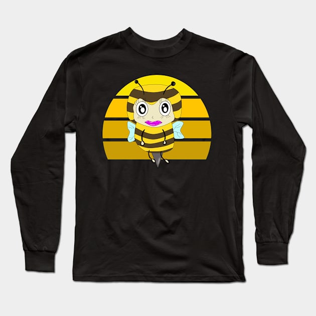 Honeybee sunset Long Sleeve T-Shirt by FromBerlinGift